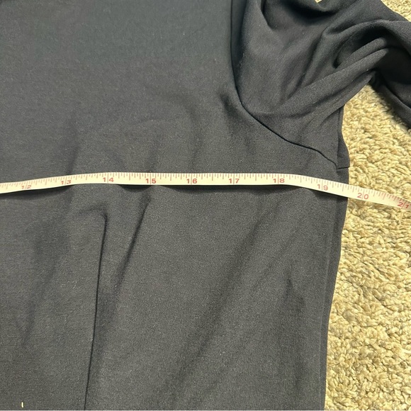 COS Short Sleeve Dress Large Navy knee length midi fit & flare office neutral - Picture 7 of 8